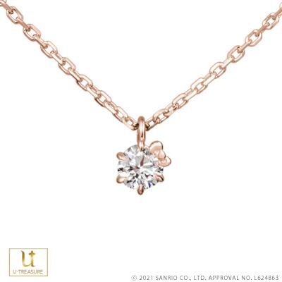 ハローキティ グッズ ネックレス Hello Kittyのリボン ネックレス K18ピンクゴールド（ダイヤ込） レディース 女性 サンリオ プレゼント 可愛い おしゃれ 人気 ブランド プレゼント ギフト 誕生日 記念日の通販は 132,000円