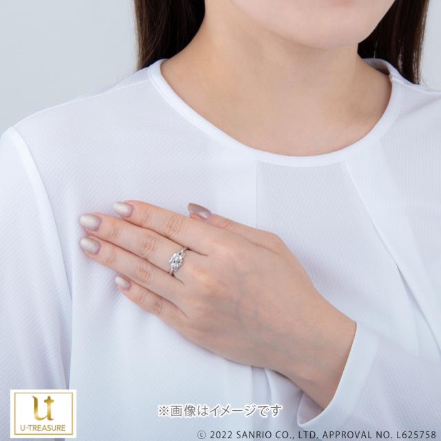 シナモロール グッズ 指輪 リング Cinnamoroll リング シルバー アクアマリン レディース 女性 サンリオ アクセサリー ジュエリー 可愛い おしゃれ 人気 ブランド 10代 20代 30代 40代 プレゼント ギフト 誕生日 記念日 U-TREASURE ユートレジャー_3