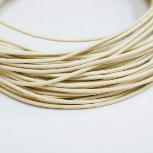 本革 丸紐 1mm ホワイト 100Mロット まとめ買い 卸売 皮ひも 白 革紐 皮紐 革ひも レザーコードの通販は 8,690円