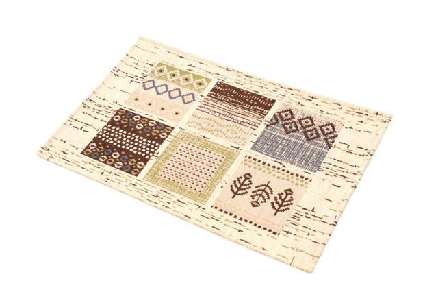 洗えるゴブラン織シェニールマット　ポンデュ　60×90cm　アイボリーの通販は 5,200円