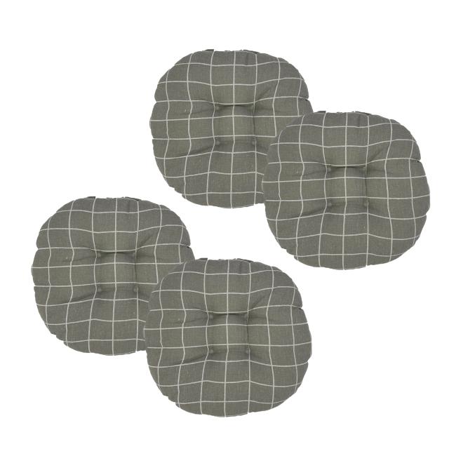 丸椅子クッション　チェック 32cm 4個組の通販は 6,040円