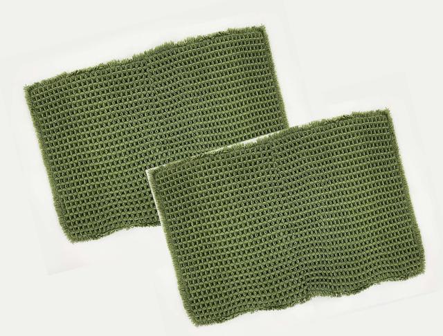 ワッフルバスマット　45×60cm グリーン 2枚組の通販は