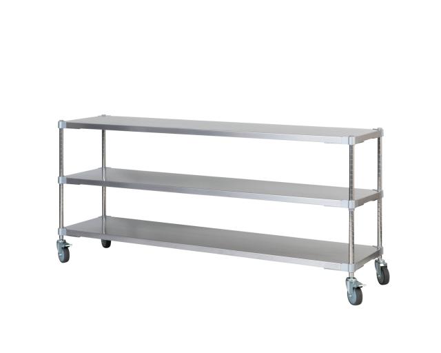 ステンレスシェルフワゴン46×150 3段キャスター・H70の通販は