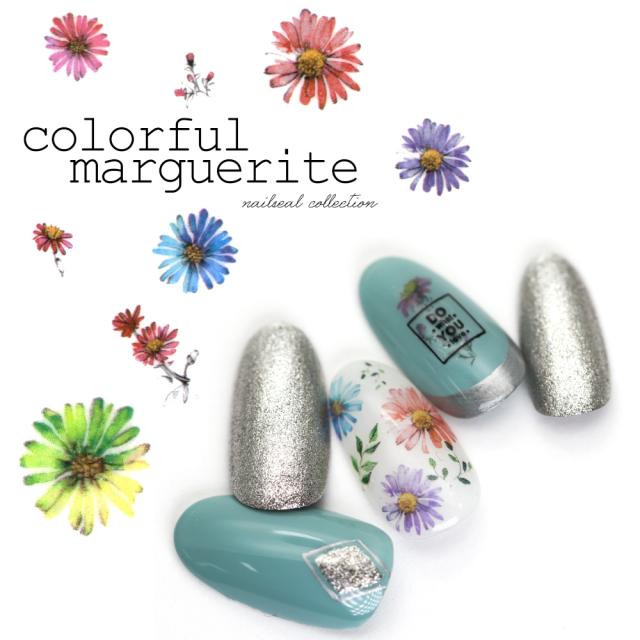 ネイルシール カラフルマーガレットシール E643 の通販はau Pay マーケット ネイルタウン Au Pay マーケット店