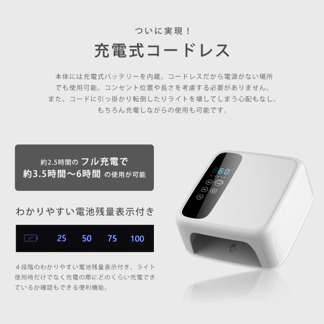 【送料無料】UV/LED両対応 充電式コードレスライト付き ジェルネイル スターターキット 豪華irogel30色入り チップ型LEDライト 自動感知センサー ローヒートモード搭載_1