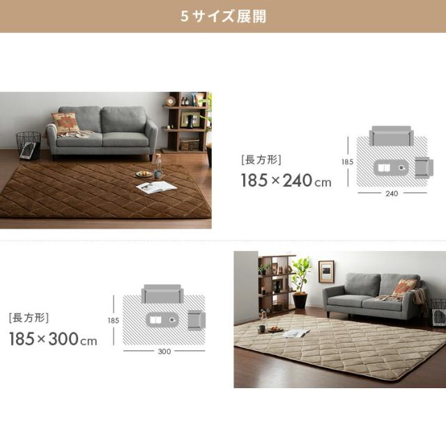 130×185cm こたつ敷き布団 こたつ 敷き布団 ラグ 厚手 極厚 マット