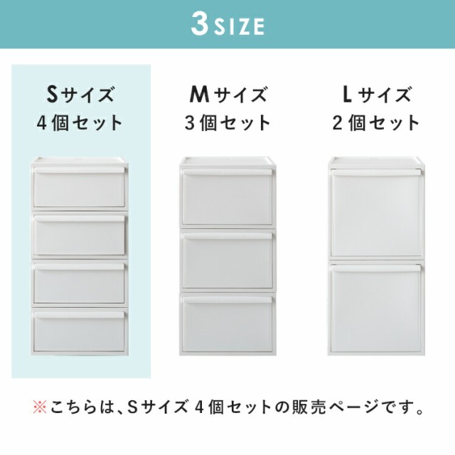 衣装ケース 引き出し 4個 セット Sサイズ おしゃれ 押入れ