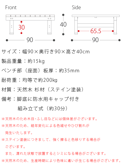 美しい 縁台 木製 縁側 ステップ 踏み台 ウッドデッキ 庭 勝手口 玄関 デッキ縁台 ガーデンベンチ ガーデン ワイド 幅90 高さ40 奥行90 ベンチ お洒落無限大 Www Iacymperu Org