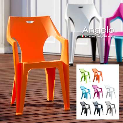ガーデンチェア スタッキング イタリア ガーデンチェアー 椅子 イス チェアー 軽量 アウトドア チェア イタリアンデザイン Pcチェア Angeの通販はau Pay マーケット エア リゾーム インテリア