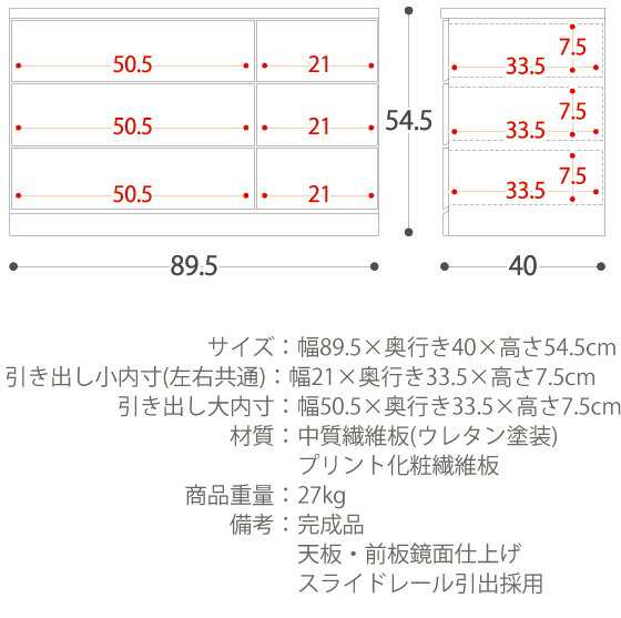 チェスト 白 タンス 3段 幅90 ホワイト 北欧 ローチェスト 木製 白