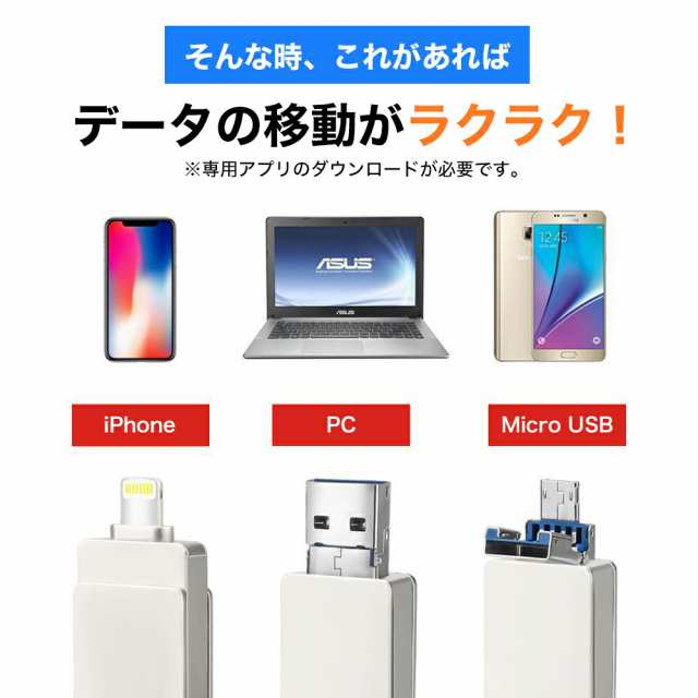 USBメモリー iPhoneメモリー 32GB iPhone iPad スマホ PC 3.0 小型