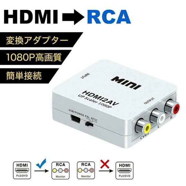 ＨＤＭI toＲＣＡ変換コンバーター - テレビ