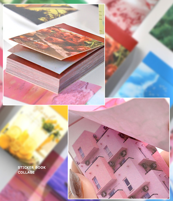 シールブック コラージュ 大人 シール ステッカー 海外 ステッカー