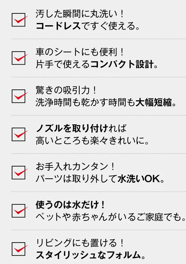 スチームクリーナー バキュームクリーナー コードレス スプレーバキュームクリーナー 布製品なら何でも水洗浄 HDL-SVC01の通販は