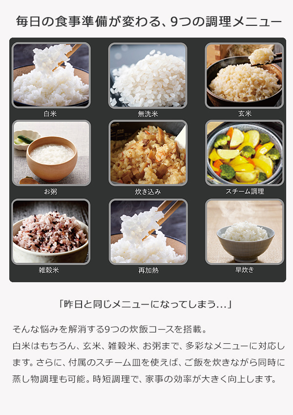 炊飯器１升 マイコン式炊飯器 一升 1.8L 10合 通常炊飯 大家族 業務用 大容量 スチーム調理 早炊き 炊込み 玄米 お粥 再加熱 保温 RM-223H