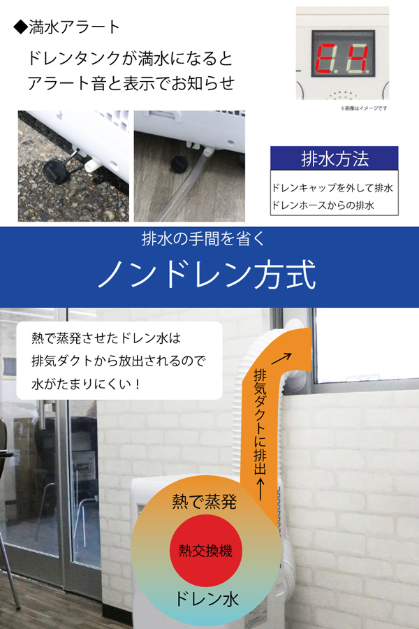 ポータブルクーラー 工事不要 窓パネル付き スポットクーラー 移動式エアコン 省エネ コンパクト 冷風機 除湿機能付き クーラー 寝室用 静音クーラー 賃貸 エアコン代替_10