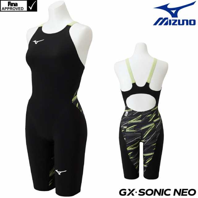 ミズノ 競泳水着 レディース GX SONIC NEO AG オールジェネレーション Pre-Futureグラフィック Fina承認 ハーフスーツ  布帛素材 競泳全種｜au PAY マーケット