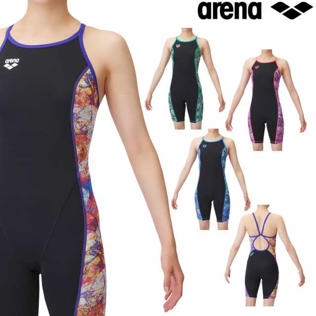 アリーナ ARENA 競泳水着 レディース 練習用 トレーニングワンピーススパッツ（オープンバック・ハーフレッグ） タフスーツ タフスキンT2のサムネイル