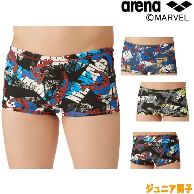 アリーナ ARENA 競泳水着 ジュニア男子 練習用 トレーニングスパッツ ショートレッグ MARVEL マーベル 『スパイダーマン』 ディズニー タフスキンEP 競泳練習水着 2024年秋冬モデル AS4FWM51Bの通販は