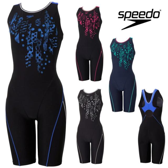 スピード SPEEDO フィットネス水着 レディース クラッシュドットルースンニースキン オールインワン パッド付き Ultra Stretch ECO 2025年春夏モデル SFW12505の通販は