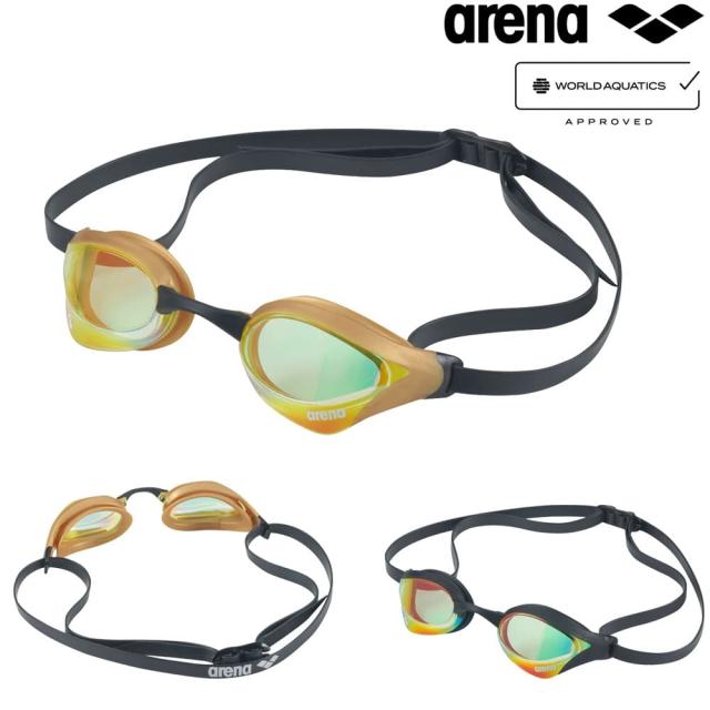 アリーナ ARENA 水泳 レーシングゴーグル コブラコアミラーレンズ クッション付き スワイプくもり止め WA承認モデル 競泳 2025年春夏モデルAS5SGG03U FINA承認 の通販は