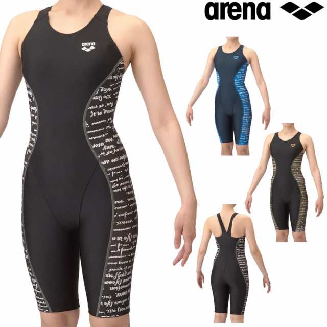 アリーナ ARENA フィットネス水着 レディース フィットネスワンピーススパッツ カバーバック ハーフレッグ ぴったりパッド オールインワン パッド付き AQUA EXA ダブルエステルWR 2025年春夏モデル AS5SWF15Lの通販は