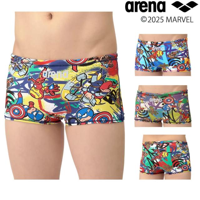 アリーナ ARENA 競泳水着 練習用水着 メンズ トレーニングスパッツ ショートレッグ MARVEL マーベル タフスーツ タフスキンEP 競泳練習水着 2025年春夏モデル AS5SWM51Mの通販は 8,129円