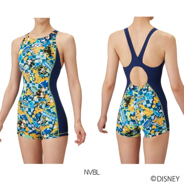 アリーナ ARENA 競泳水着 練習用水着 レディース トレーニングワンピーススパッツ オープンバック ミドルレッグ オールインワン ディズニー “ミッキー” “プルート” タフスーツ タフスキンEP 競泳練習水着 2025年春夏モデル AS5SWM53L
