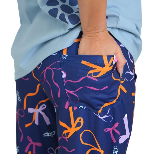 クラップ CLAP リボンクラップ イージー レディース クロップドパンツ