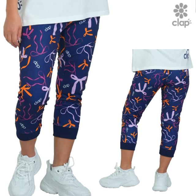 クラップ CLAP リボンクラップ イーシュット レディース クロップドパンツ スポーツアパレル トレーニング フィットネス 女性 CE25028
