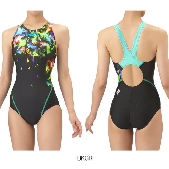 アリーナ ARENA 競泳水着 レディース WA承認モデル レーシングワンピース オープンバック AQUA RACING AQUA STRIPE-D 2025年秋冬モデル AS5FRC70L fina マーク アリーナ ARENA 競泳水着 レディース WA承認モデル レーシング