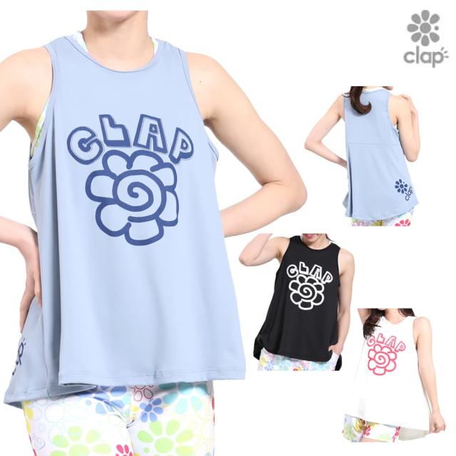 クラップ CLAP ハナマルクラップ フレアータンク レディース タンクトップ スポーツアパレル トレーニング フィットネス 女性 CTS25038
