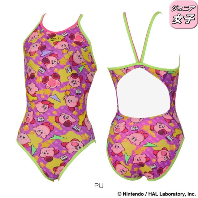 スピード SPEEDO 競泳水着 練習用水着 ジュニア女子 カービィスーパースターターンズスーツ ENDURANCE ECO 競泳練習水着 2026年春夏モデル STG02601_2