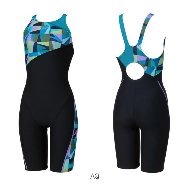 スピード SPEEDO 競泳水着 練習用水着 レディース ブーングリッドターンズニースキン オールインワン ENDURANCE ECO 競泳練習水着 2026年春夏モデル STW12605_3