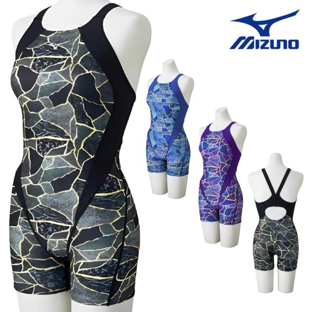 ミズノ MIZUNO 競泳水着 練習用水着 レディース エクサースーツ ミディアムハーフスーツ オールインワン EXER SUITS U-Fit 競泳練習水着 2026年春夏モデル N2MGD786