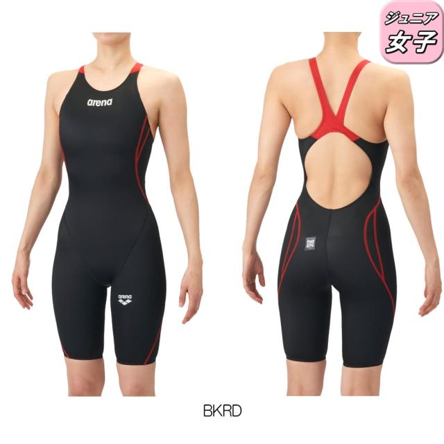 アリーナ ARENA 競泳水着 ジュニア女子 WA承認モデル AQUA ADVANCED AQUA XTREME レーシングワンピーススパッツ オープンバック ハーフレッグ オールインワン 2026年春夏モデル AS6SRC20G fina マーク あり_3