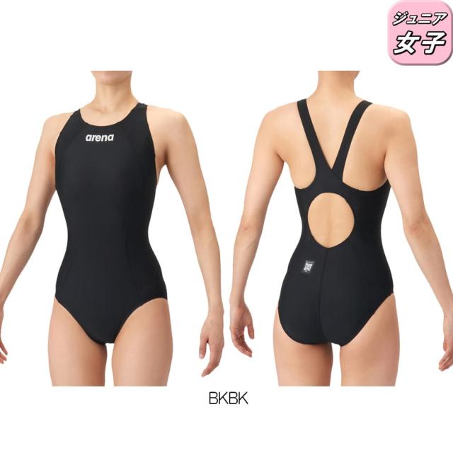 アリーナ ARENA 競泳水着 ジュニア女子 WA承認モデル AQUA RACING ECO AQUA STRIPE レーシングワンピース オープンバック 2026年春夏モデル AS6SRC52G fina マーク あり_6