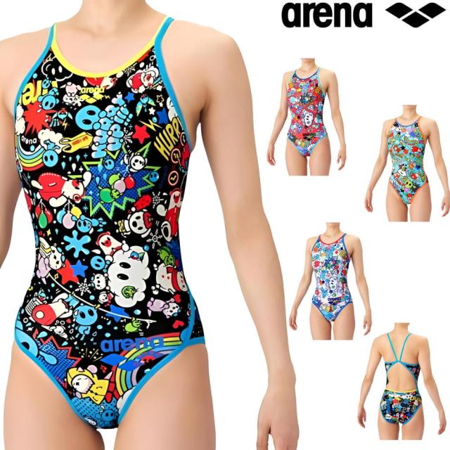 アリーナ ARENA 競泳水着 練習用水着 レディース タフスーツ アリーナくん タフスキンEP トレーニングワンピース オープンバック 競泳練習水着 2026年春夏モデル AS6SWM26L