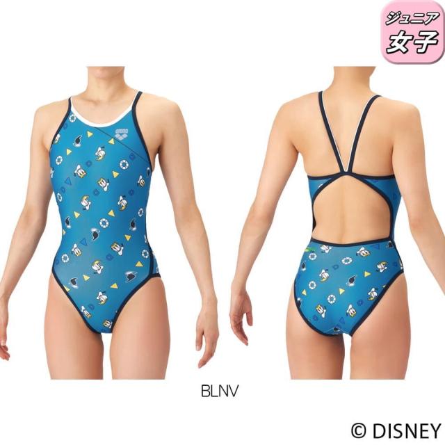 アリーナ ARENA 競泳水着 練習用水着 ジュニア女子 ディズニー “ミッキー” タフスーツ タフスキンT2E トレーニングワンピース オープンバック 競泳練習水着 2026年春夏モデル AS6SWM51G