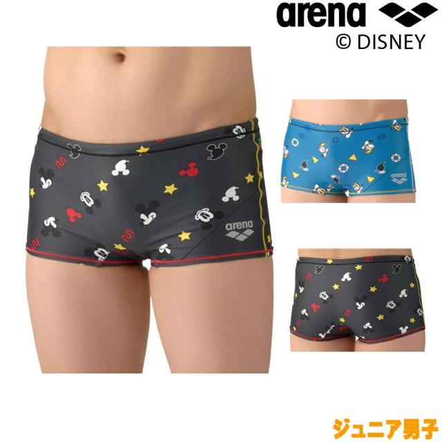 アリーナ ARENA 競泳水着 練習用水着 ジュニア男子 ディズニー “ミッキー” タフスーツ タフスキンT2E トレーニングスパッツ ショートレッグ 競泳練習水着 2026年春夏モデル AS6SWM53B