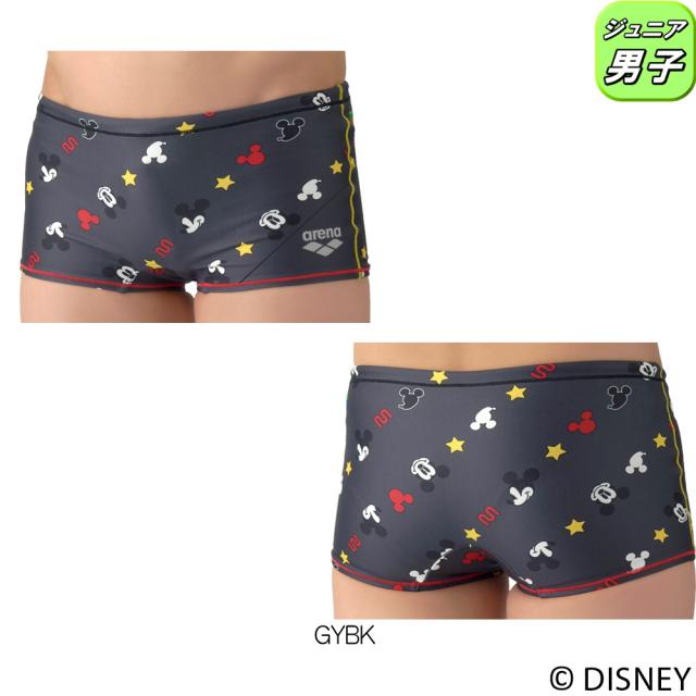 アリーナ ARENA 競泳水着 練習用水着 ジュニア男子 ディズニー “ミッキー” タフスーツ タフスキンT2E トレーニングスパッツ ショートレッグ 競泳練習水着 2026年春夏モデル AS6SWM53B