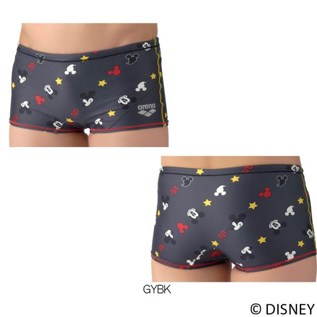 アリーナ ARENA 競泳水着 練習用水着 メンズ ディズニー “ミッキー” タフスーツ タフスキンT2E トレーニングスパッツ ショートレッグ 競泳練習水着 2026年春夏モデル AS6SWM53M