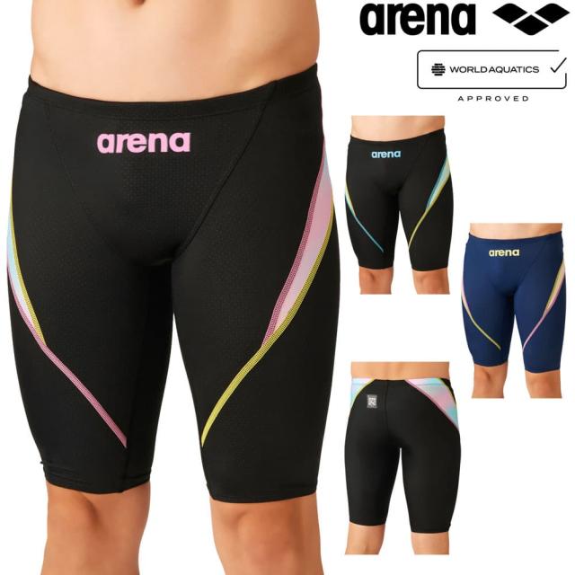 アリーナ ARENA 競泳水着 メンズ WA承認モデル レーシングスパッツ ハーフレッグ AQUA ADVANCED AQUA XTREME Flow Scape 2026年秋冬モデル AS6FRC45M fina マーク あり