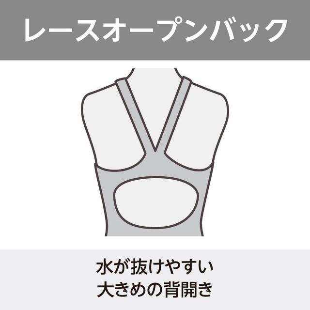 ミズノ MIZUNO 競泳水着 レディース WA承認モデル GX・SONIC STREAM ハーフスーツ レースオープンバック ここちストラップU オールインワン 2025年秋冬モデル N2MGC724 fina マーク あり_13