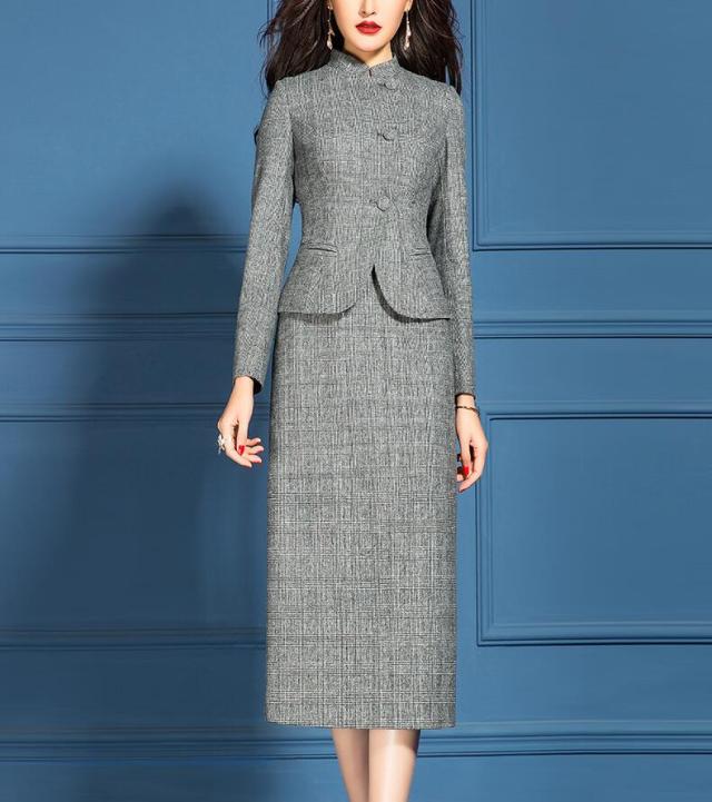 フォーマルドレス レディース 2点セット 長袖 秋 冬 春 膝丈 グレー S M L Ll 3l 4l フォーマルドレス 50代 結婚式 親族 60代 40代 30代 の通販はau Pay マーケット 結婚式ワンピース専門店 Osyareism