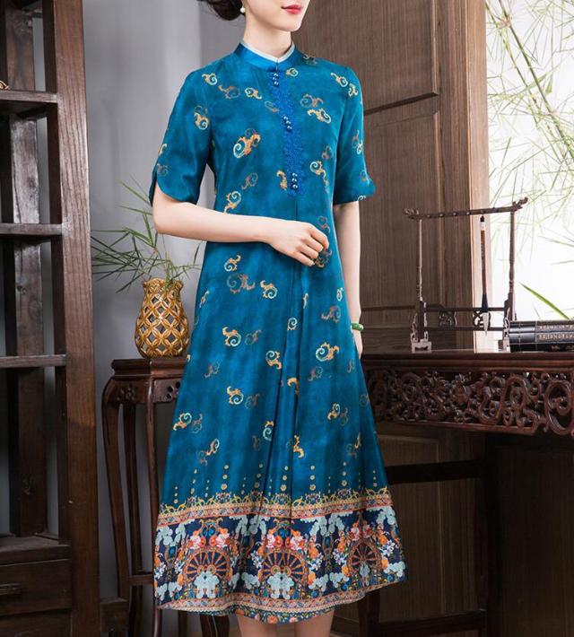 フォーマルドレス ロング 結婚式 ミセス 60代 50代 40代 30代 大人 結婚式 親族 春 夏 秋 母親 演奏会 発表会 大きいサイズ 花柄 ブルーの通販はau Pay マーケット 結婚式ワンピース専門店 Osyareism