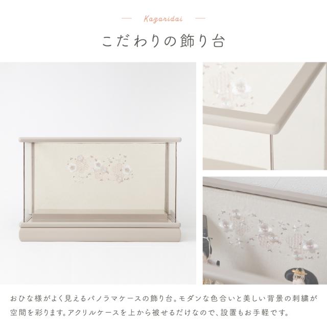 雛人形 ケース飾り 親王飾り ふるうる はなのうた パノラマケース