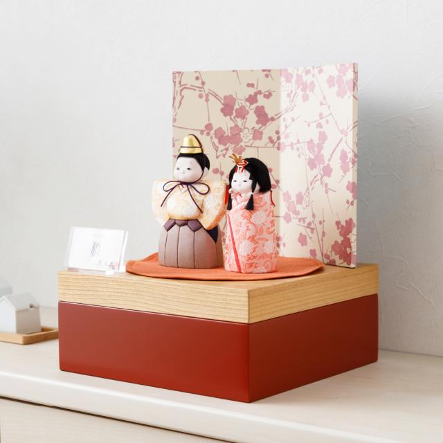 雛人形 木目込み 梢・柚 幸一光作 ひな人形 小さい 特選 雛 木目込人形飾り