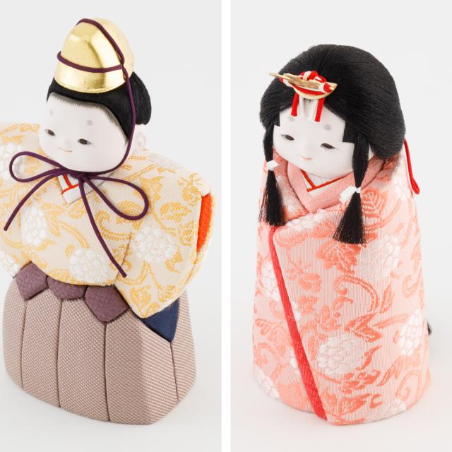 雛人形 木目込み 梢・柚 幸一光作 ひな人形 小さい 特選 雛 木目込人形飾り