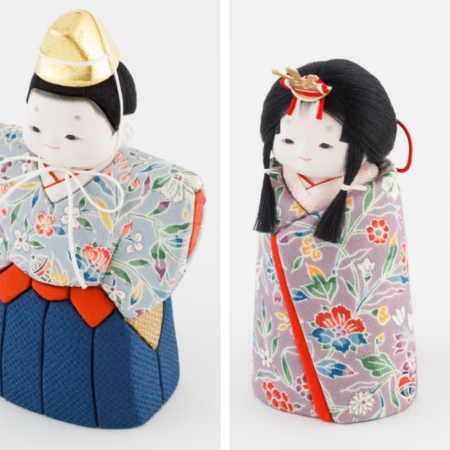 雛人形 木目込み 梢・柚 幸一光作 ひな人形 小さい 特選 雛 木目込人形飾り